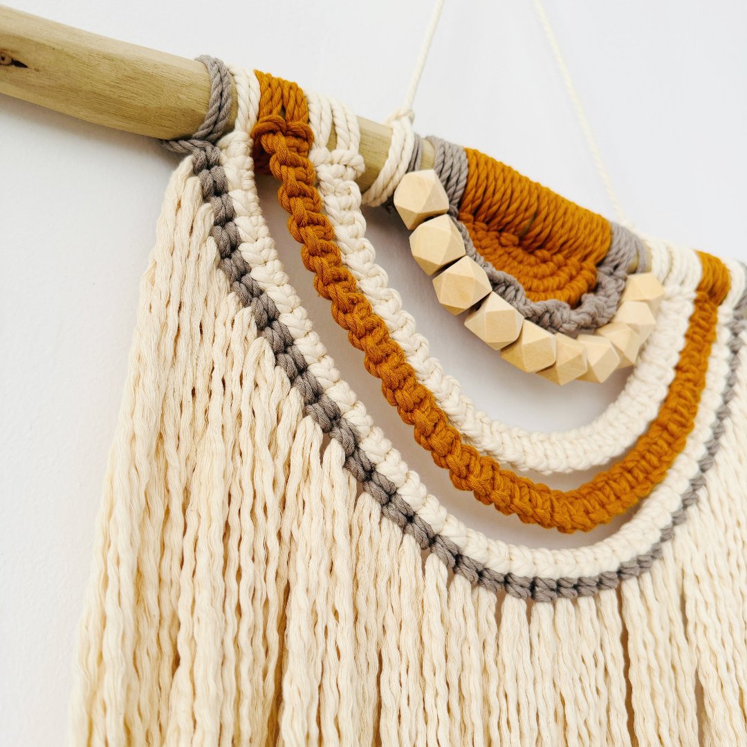 מקרמה לקיר "שלוות המדבר" MACRAME WALL HANGER ZOOM IN