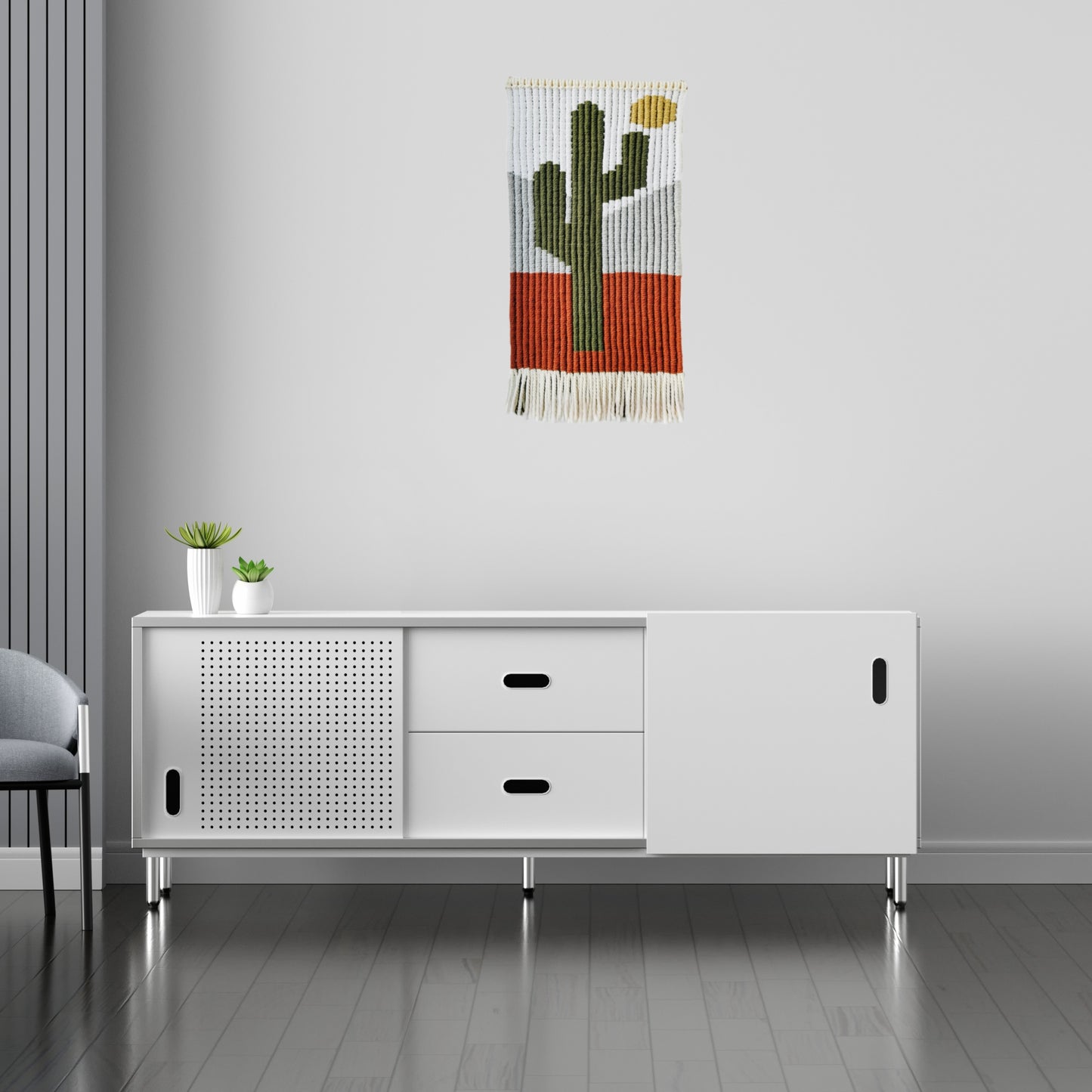 "Desert Cactus" - Handcrafted Decorative Macrame Wall Hanging