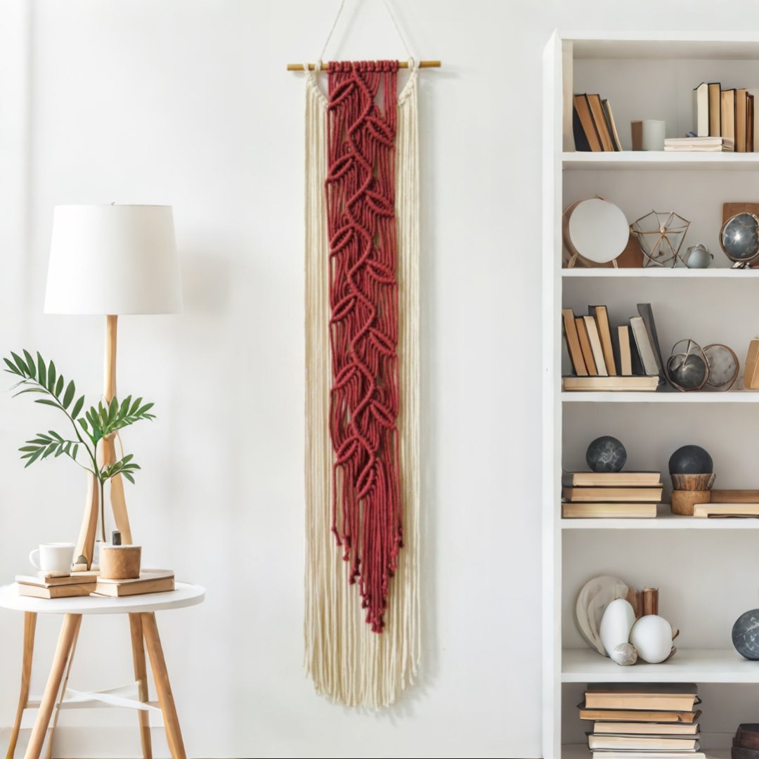 מקרמה לקיר MACRAME WALL HANGER ON WALL